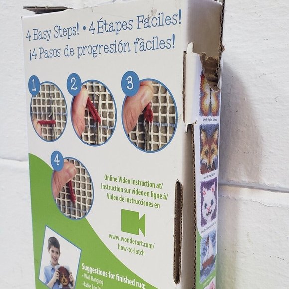 Spinrite Wonderart Latch Hook Kit 8X8" Puppy *NEW* W/Latch Hook "Good Puppy" - Picture 5 of 7